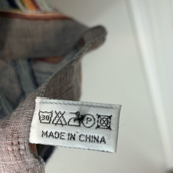 Boho Embroidered boat neck poncho top one size multicolor 25” x 54” - Picture 10 of 11